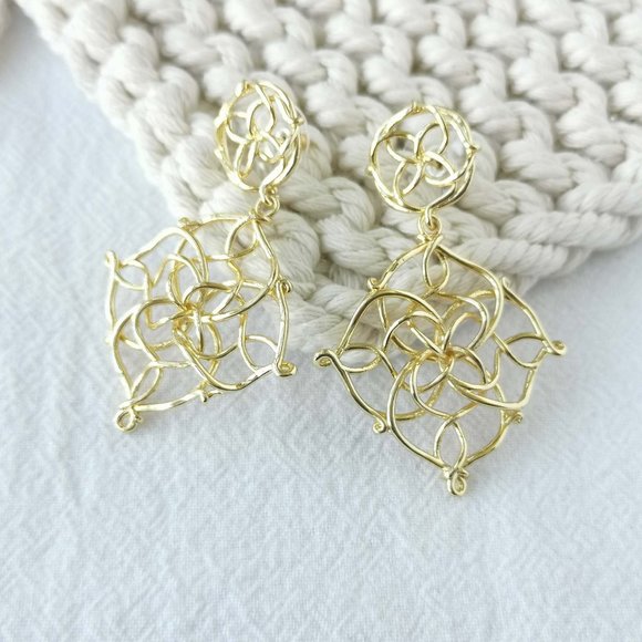 Kendra Scott Jewelry - Authentic Kendra Scott Kelly - Gold Statement Earrings